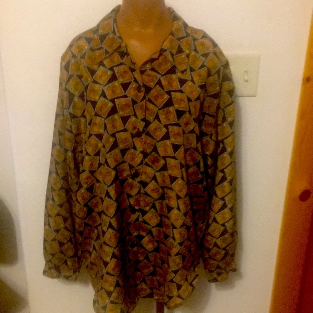 Vintage? Black Gold Impressions Blouse Size 10